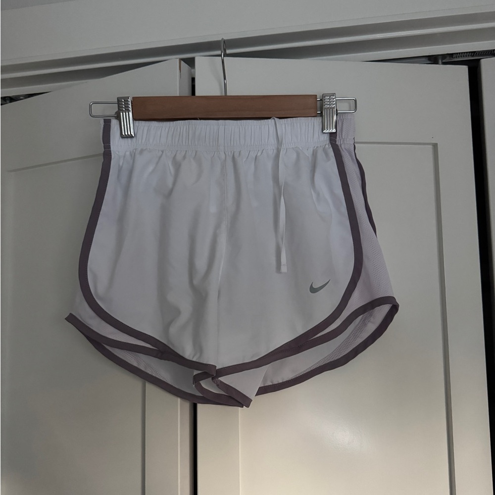 Nike Athletic Shorts in White and Purple